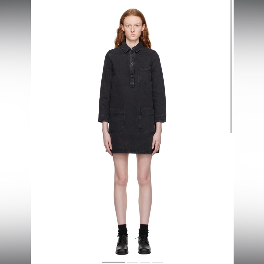 A.P.C. Black Aurelia Denim Minidress